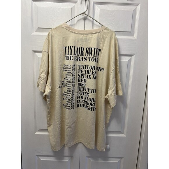 Taylor Swift The Eras Tour Unisex Cream Beige T-Shirt Official Merch 4XL - Picture 4 of 4
